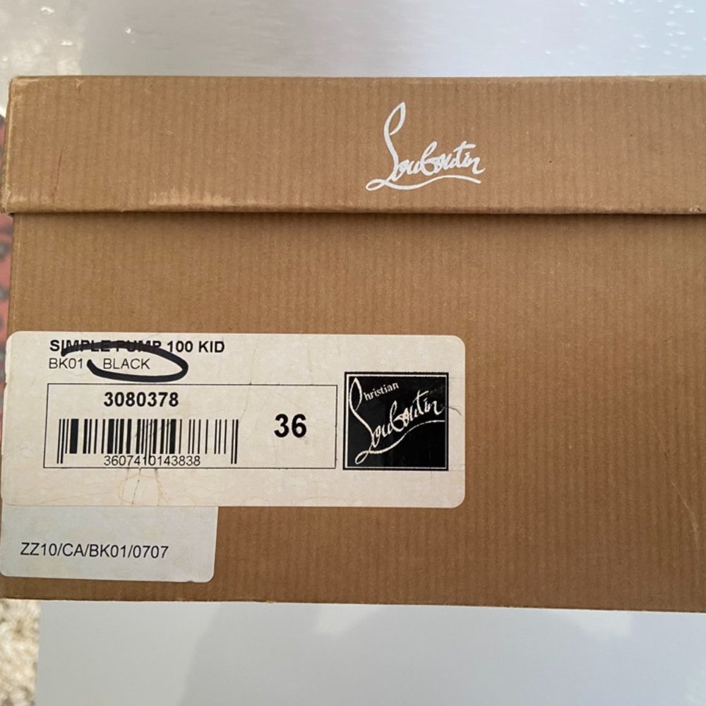Christian Louboutin Black Simple Pump 100 Size 6 - Picture 2 of 9